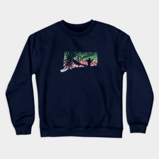 Vintage Big Fly Distressed Rainbow Trout Steelhead Connecticut Fly Fishing Crewneck Sweatshirt